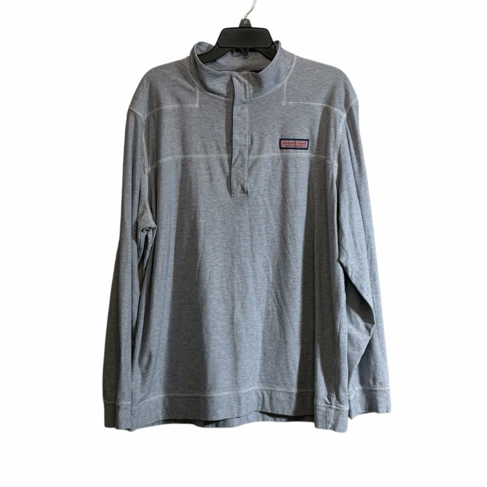 Vineyard Vines 2XL Mens 1/4 Snap Pullover Shep Shirt Long Sleeve Mock Neck